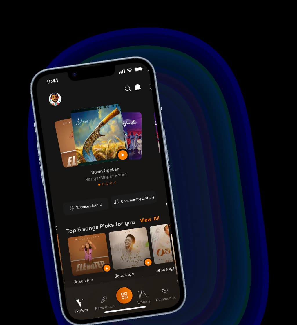VocalCentric mobile song list